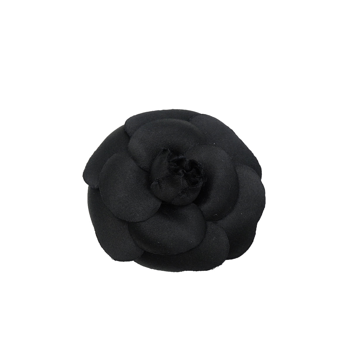 VINTAGE CHANEL CAMELLIA FLOWER CORSAGE BLACK ACCESSORY 90345162