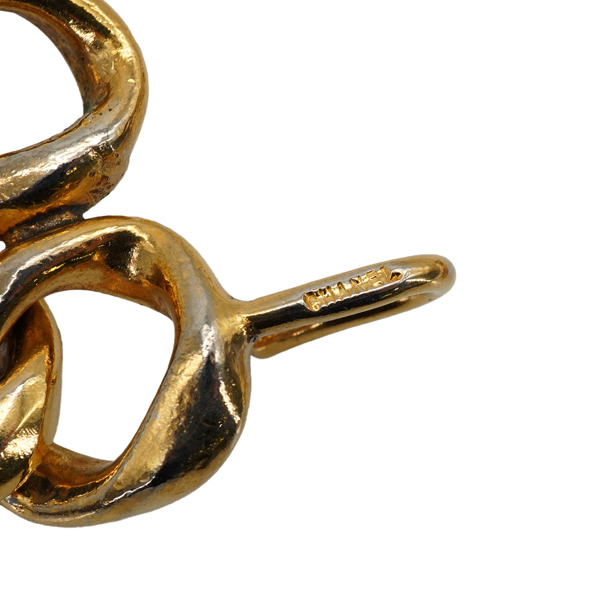 VINTAGE CHANEL CHAIN BELT PERFUME MOTIF CHARM GOLD ACCESSORY 90334891