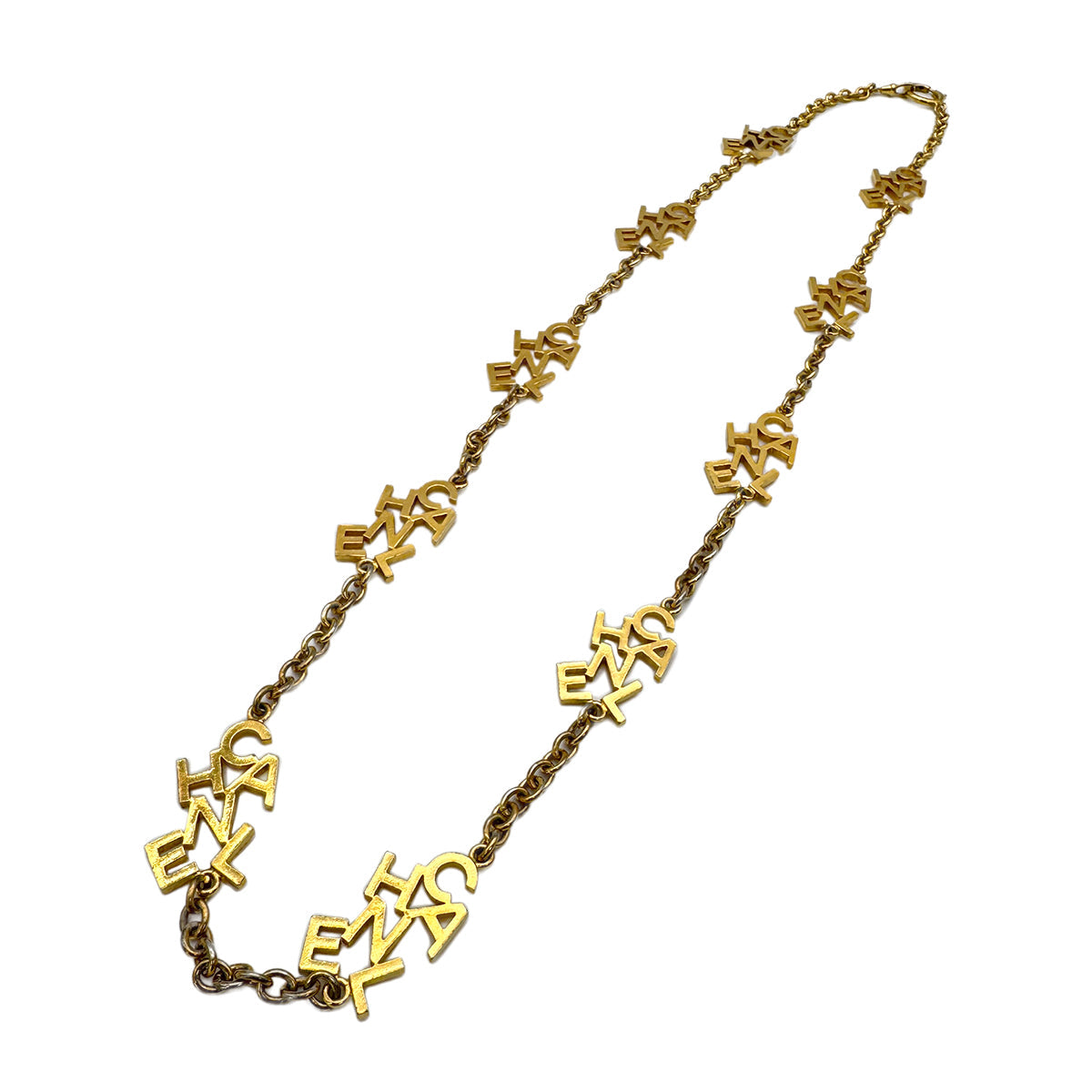 VINTAGE CHANEL CHAIN NECKLACE LOGO GOLD ACCESSORY 90320183