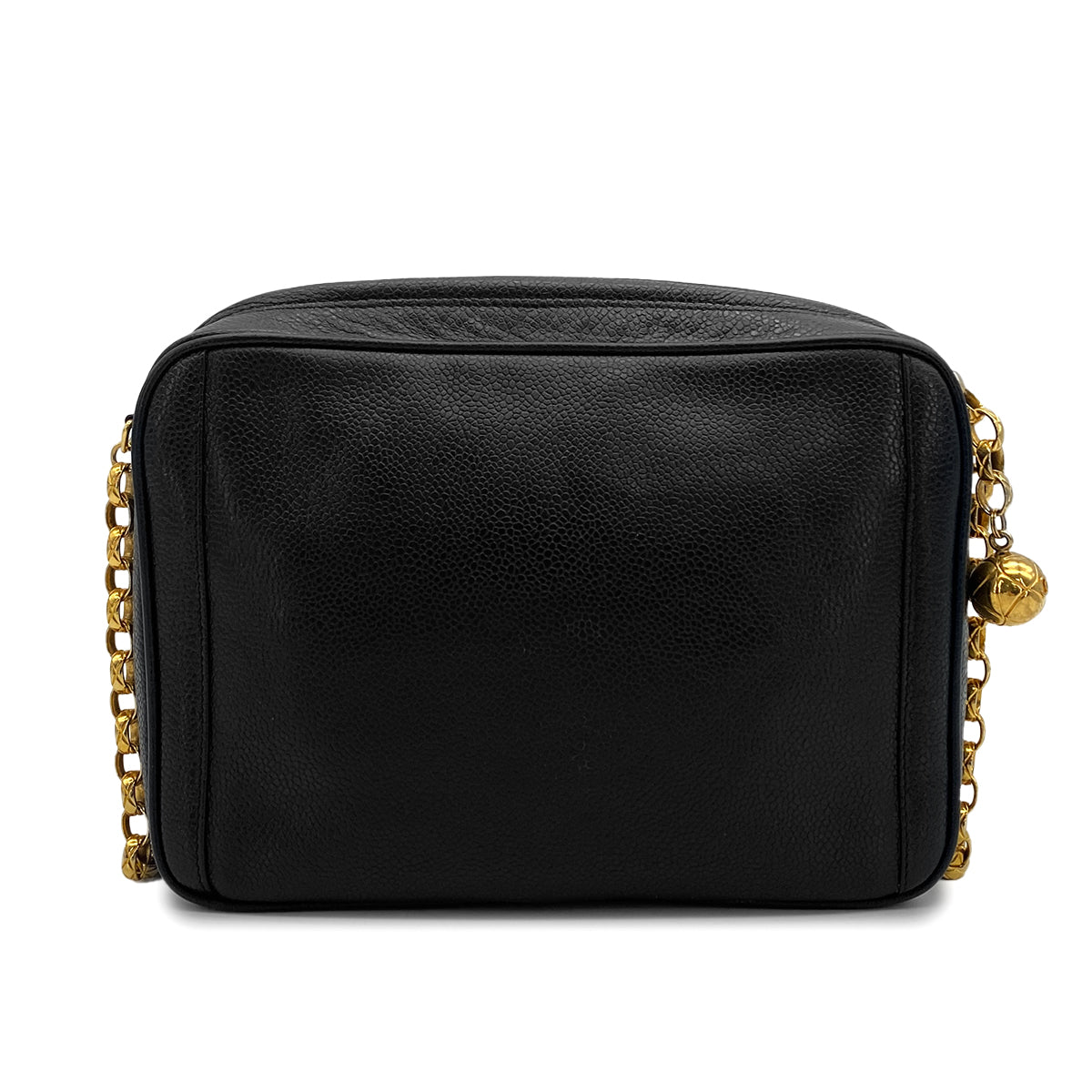 VINTAGE CHANEL COCOMARK BIJOU CHAIN SHUOLDER BAG BLACK CAVIAR SKIN GOLD HARDWARE 90324822