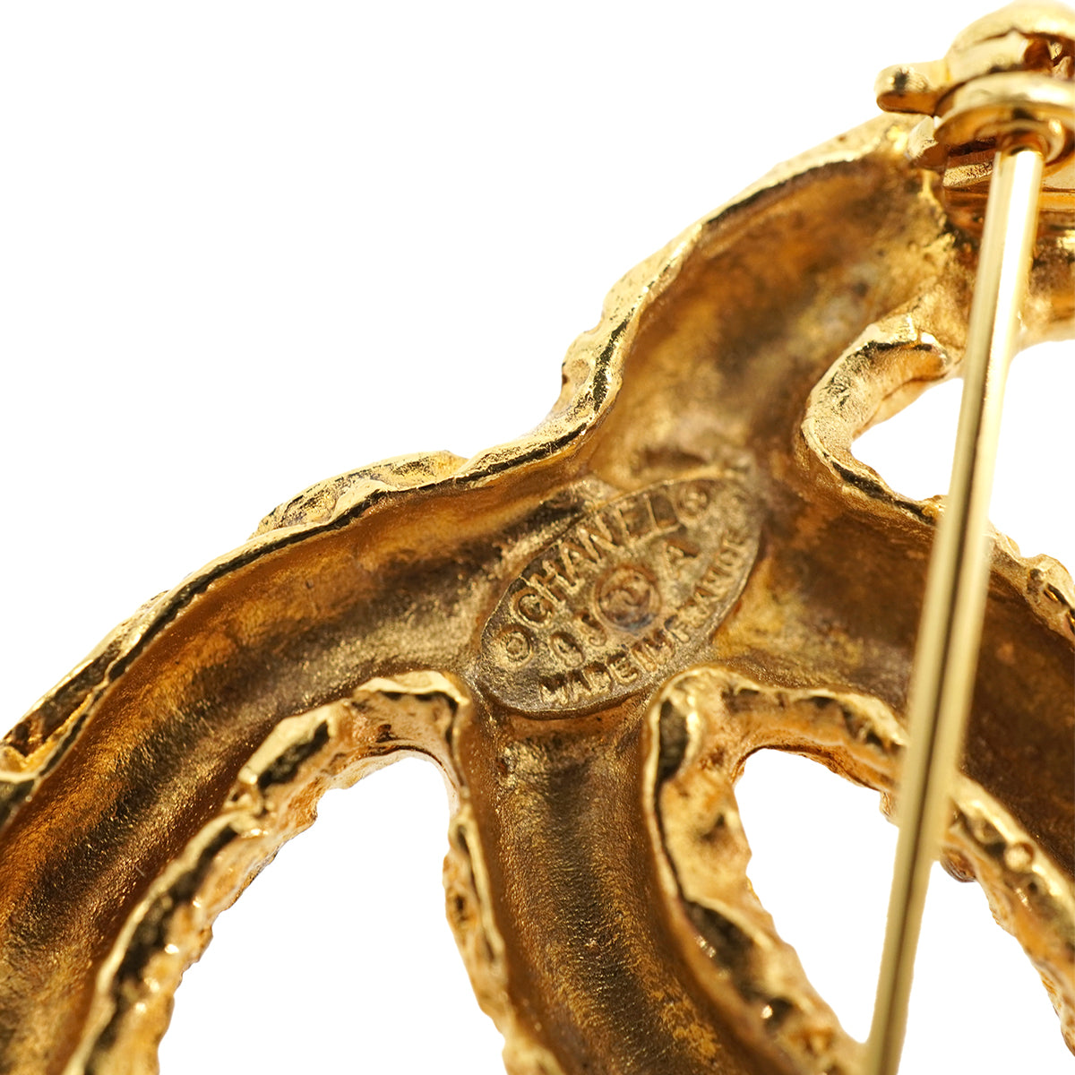 VINTAGE CHANEL COCOMARK BROOCH GOLD ACCESSORY 93A 90326601