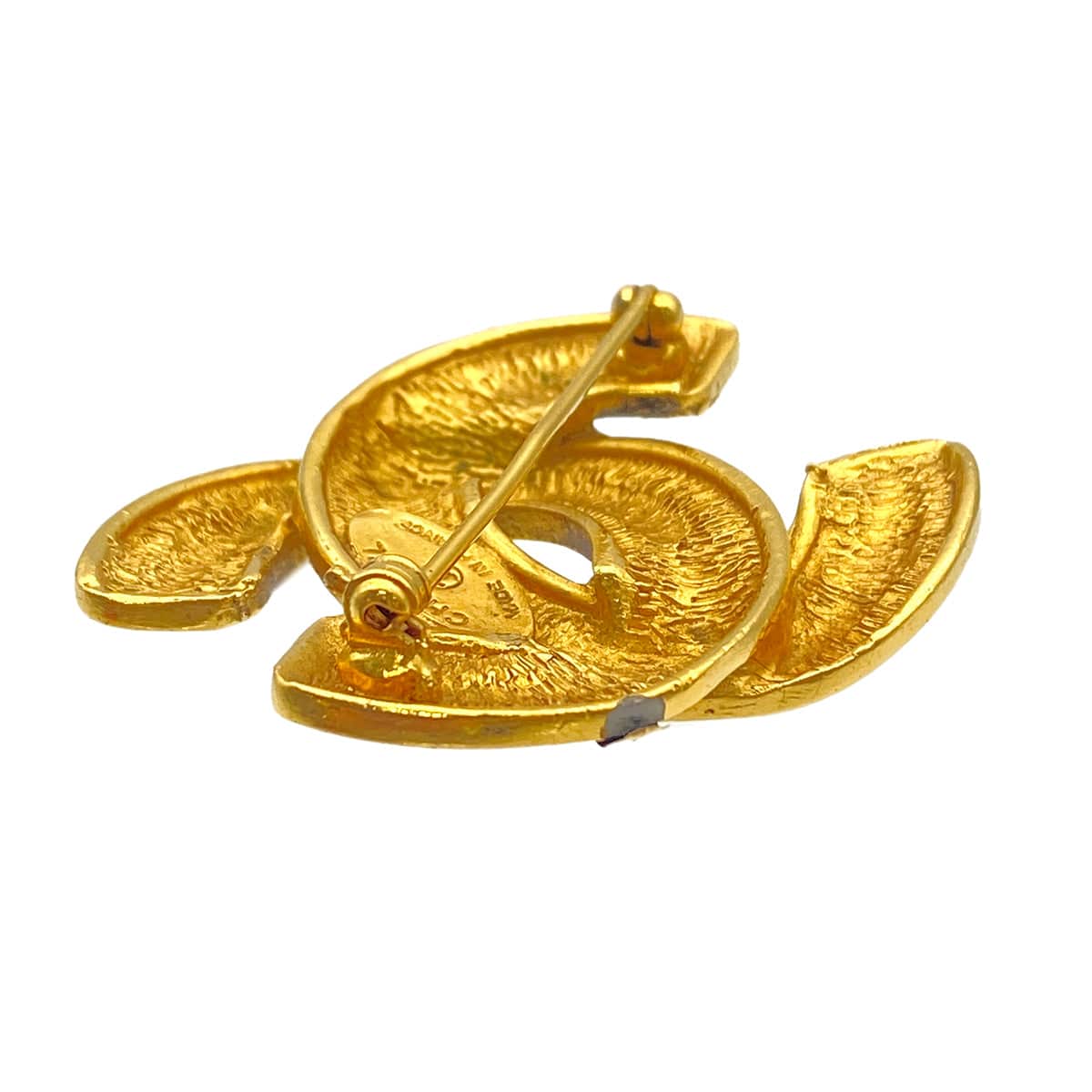 Luxury Promise Japan VINTAGE CHANEL COCOMARK BROOCH MATELASSE GOLD ACCESSORY 90325284