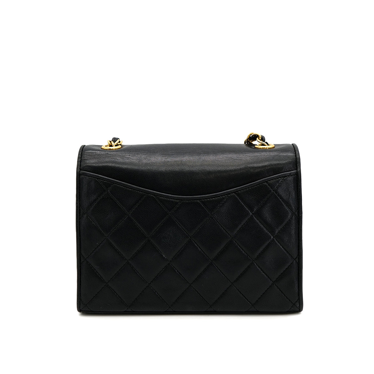 VINTAGE CHANEL COCOMARK MATELASSE CHAIN SHOULDER BAG BLACK LAMB SKIN GOLD HARDWARE 90324282