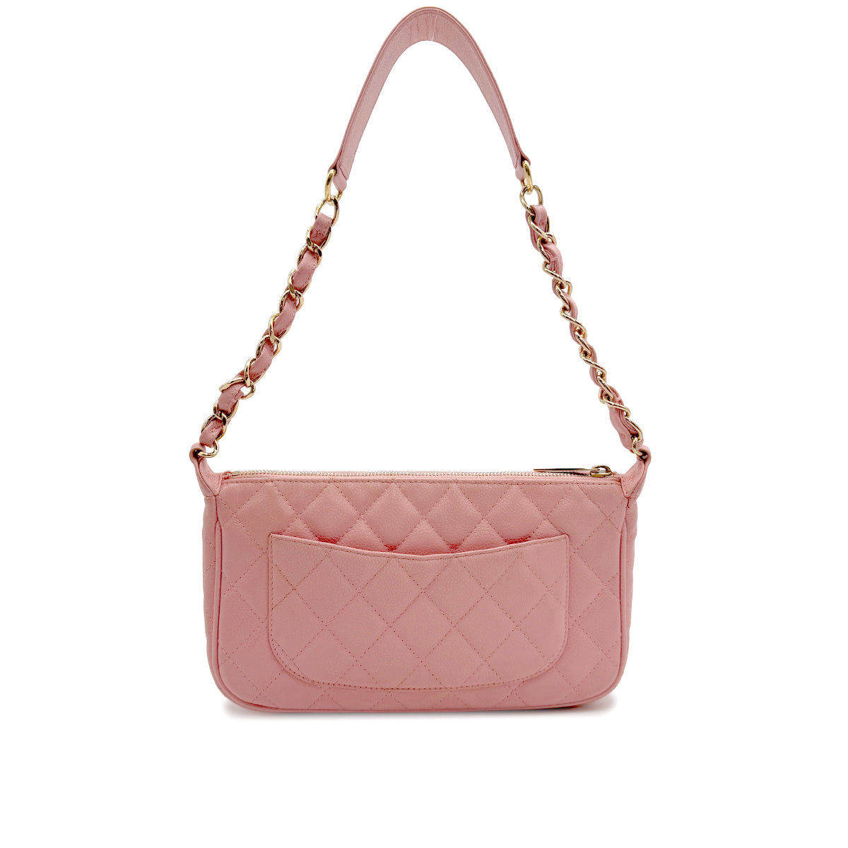 VINTAGE CHANEL COCOMARK MATELASSE CHAIN SHOULDER BAG PINK CAVIAR SKIN GOLD HARDWARE 90329191