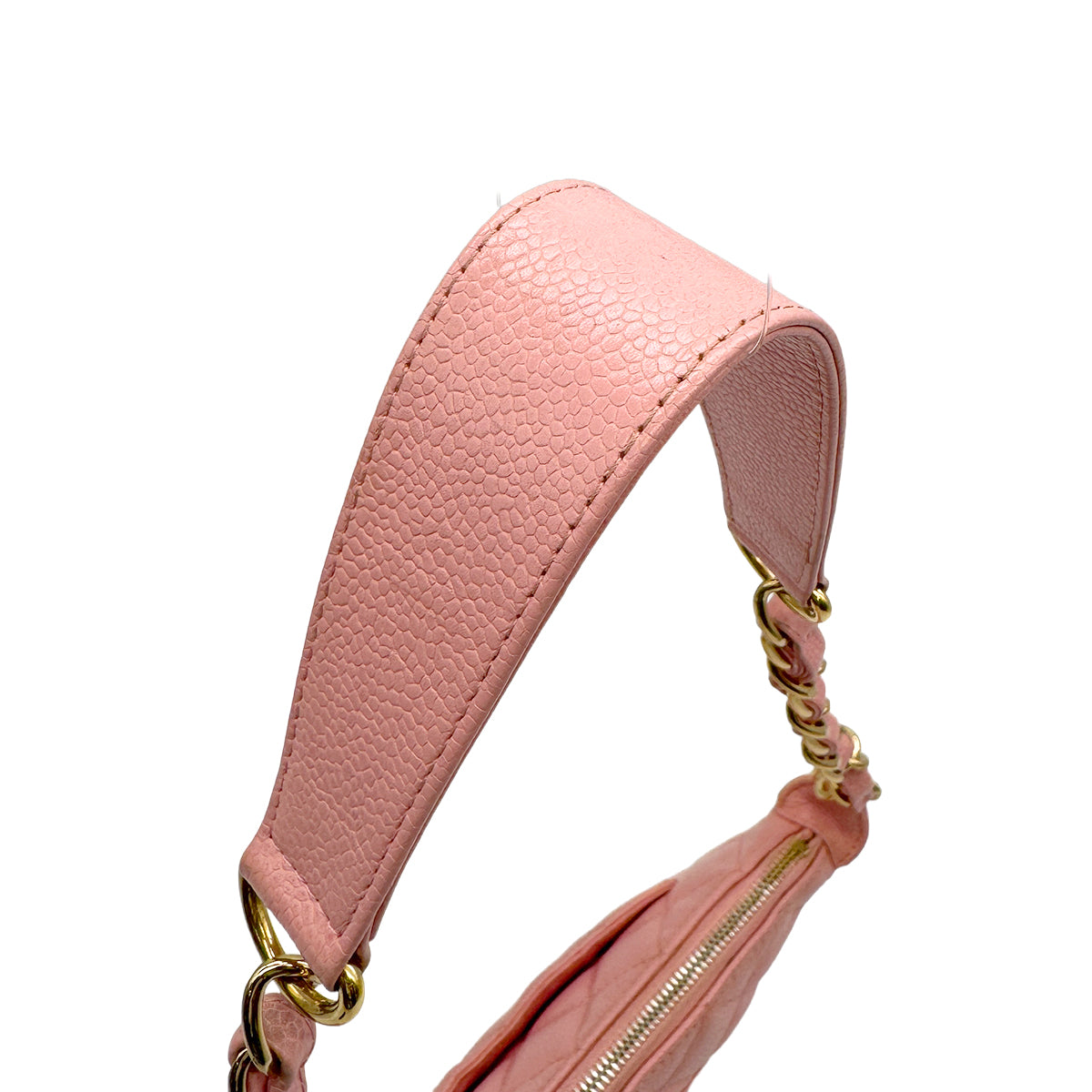 VINTAGE CHANEL COCOMARK MATELASSE CHAIN SHOULDER BAG PINK CAVIAR SKIN GOLD HARDWARE 90329191