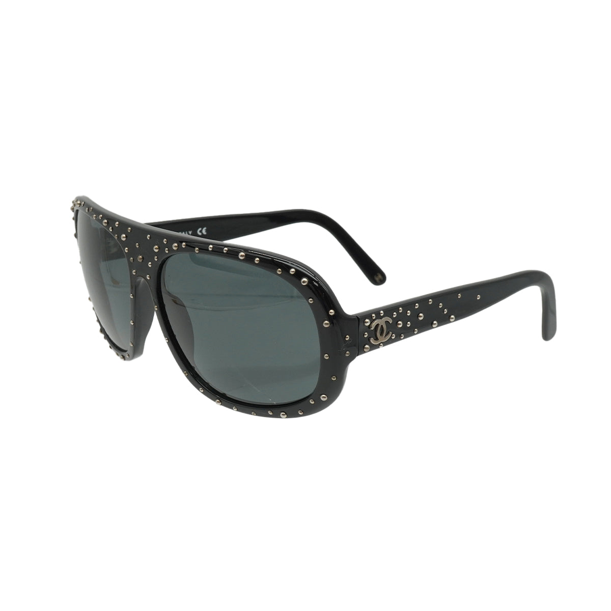 VINTAGE CHANEL COCOMARK STUDS SUNGLASSES BLACK EYEWEAR 90340164