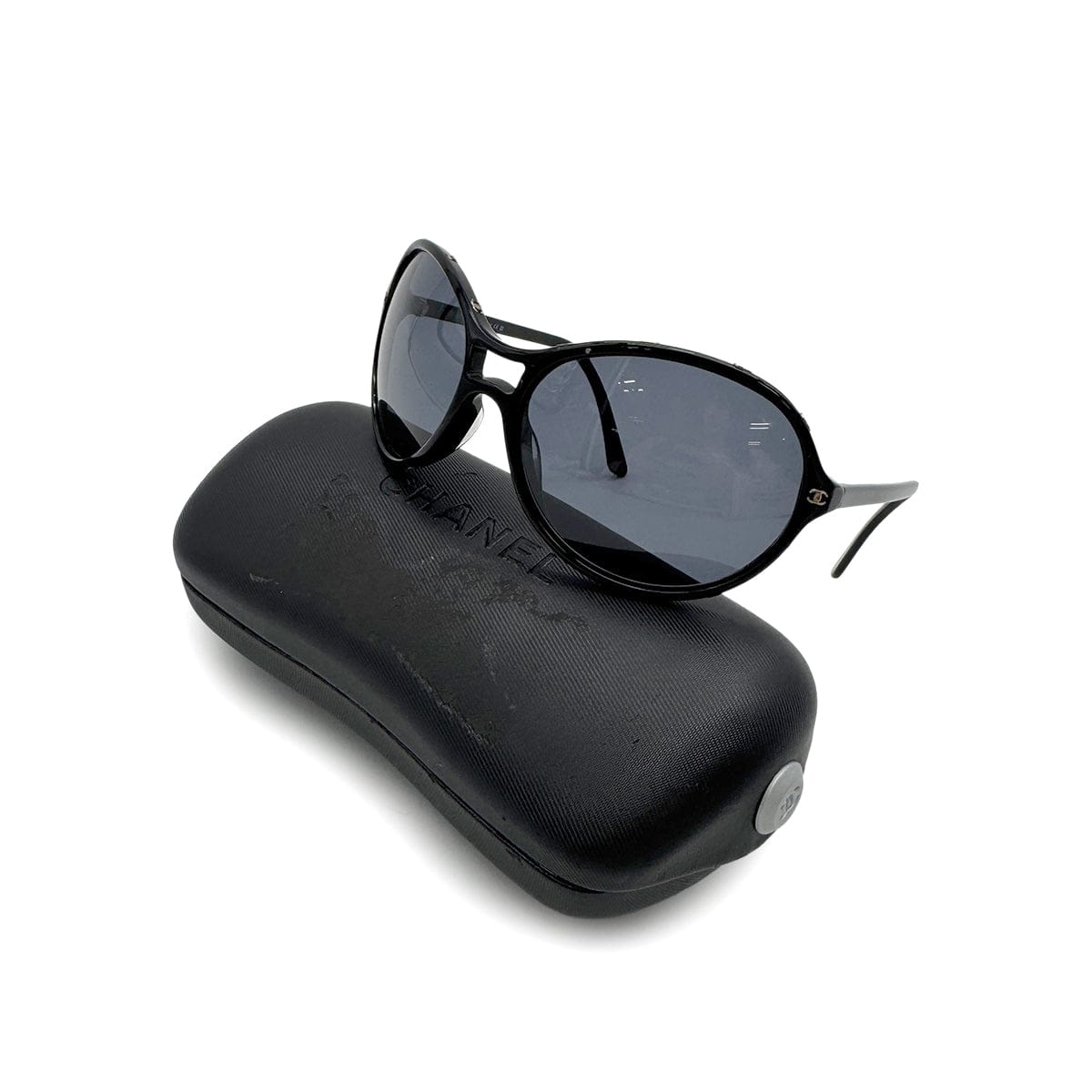 VINTAGE CHANEL COCOMARK SUNGLASSES BLACK EYEWEAR 90324444