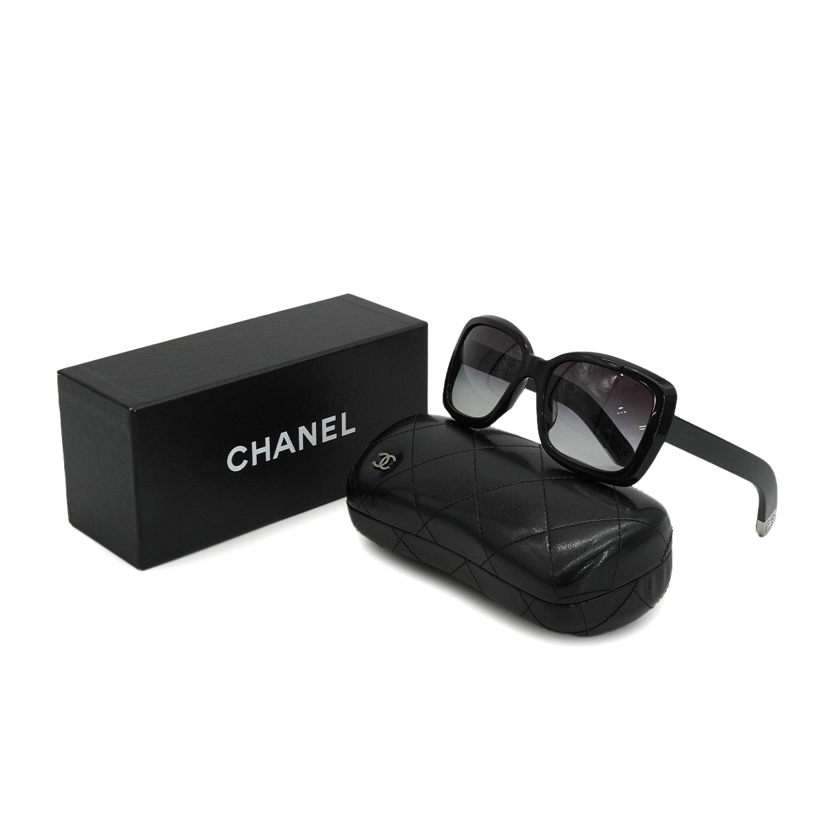 VINTAGE CHANEL COCOMARK SUNGLASSES BLACK EYEWEAR 90331371