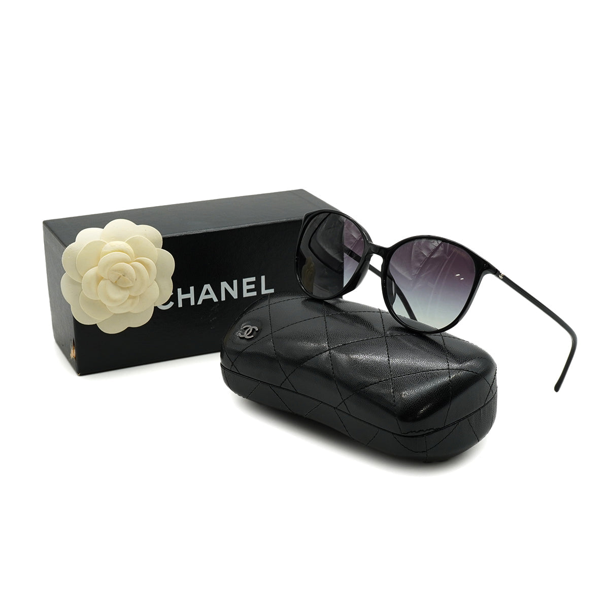 VINTAGE CHANEL COCOMARK SUNGLASSES BLACK EYEWEAR 90334186