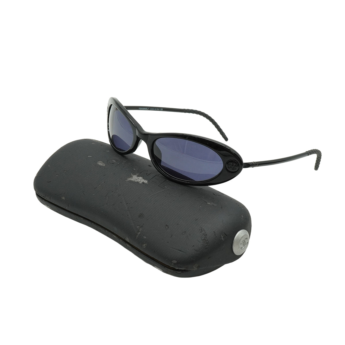 VINTAGE CHANEL COCOMARK SUNGLASSES BLACK EYEWEAR 90334487
