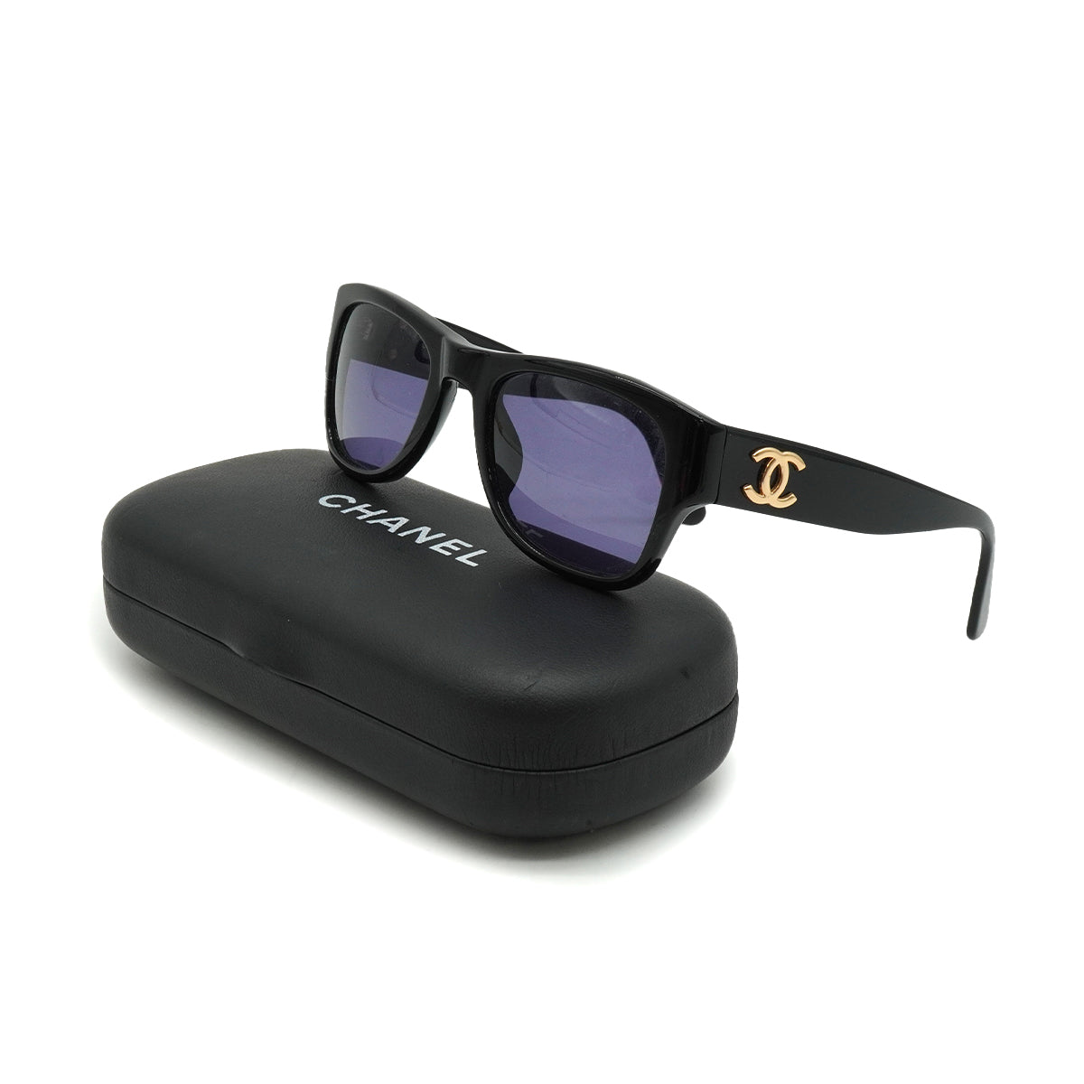 VINTAGE CHANEL COCOMARK SUNGLASSES BLACK EYEWEAR 90338376