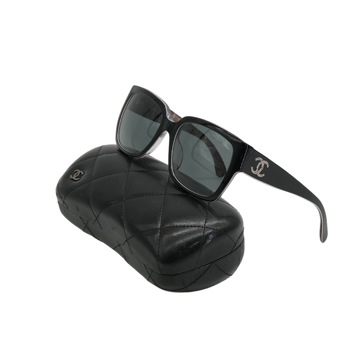 VINTAGE CHANEL COCOMARK SUNGLASSES BLACK EYEWEAR 90322155