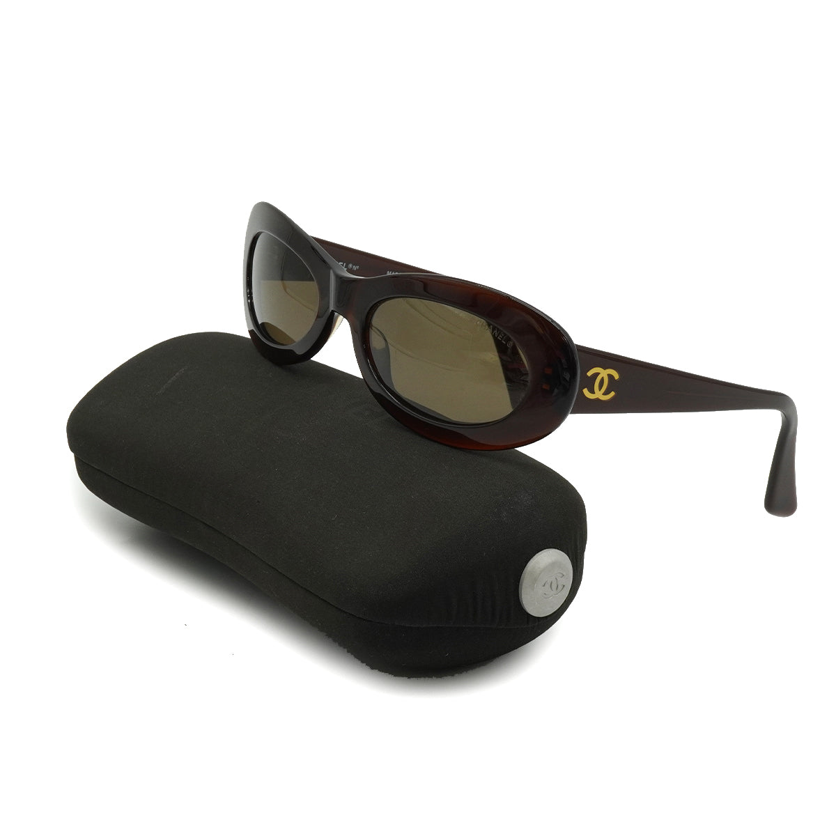VINTAGE CHANEL COCOMARK SUNGLASSES BROWN EYEWEAR 90338378