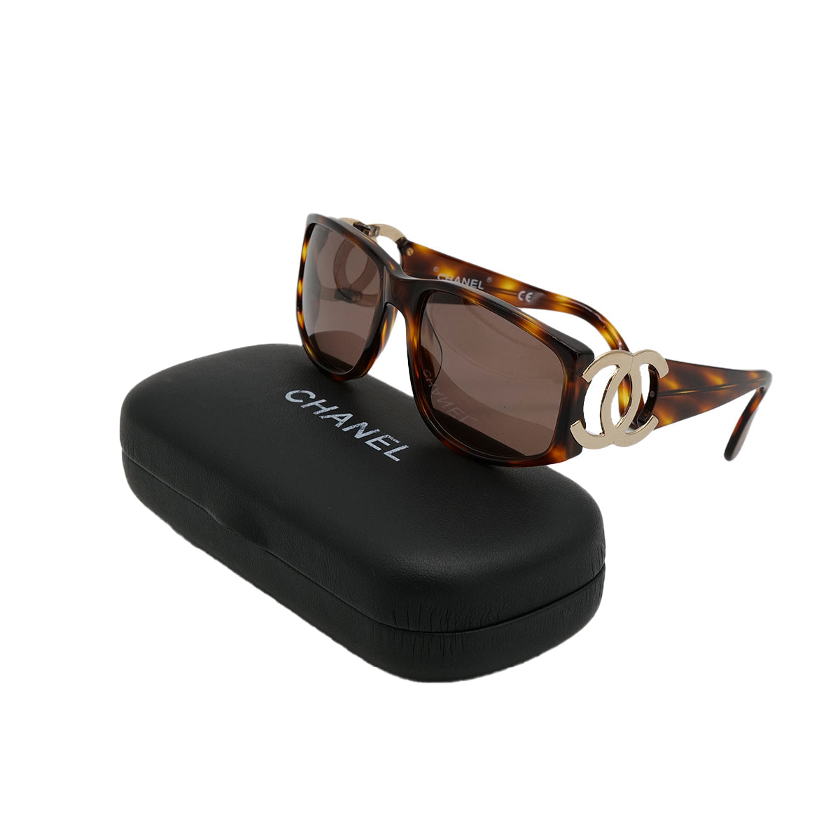 VINTAGE CHANEL COCOMARK SUNGLASSES TORTOISESHELL BROWN EYEWEAR 90322132
