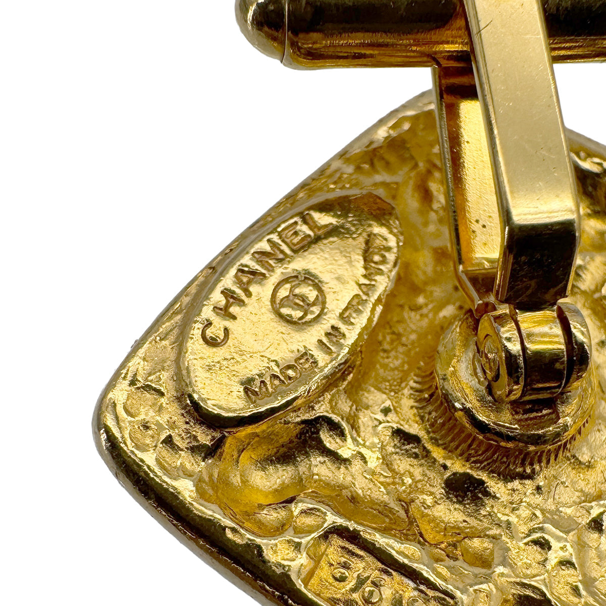VINTAGE CHANEL CUFFLINKS COCOMARK GOLD ACCESSORY 90319947