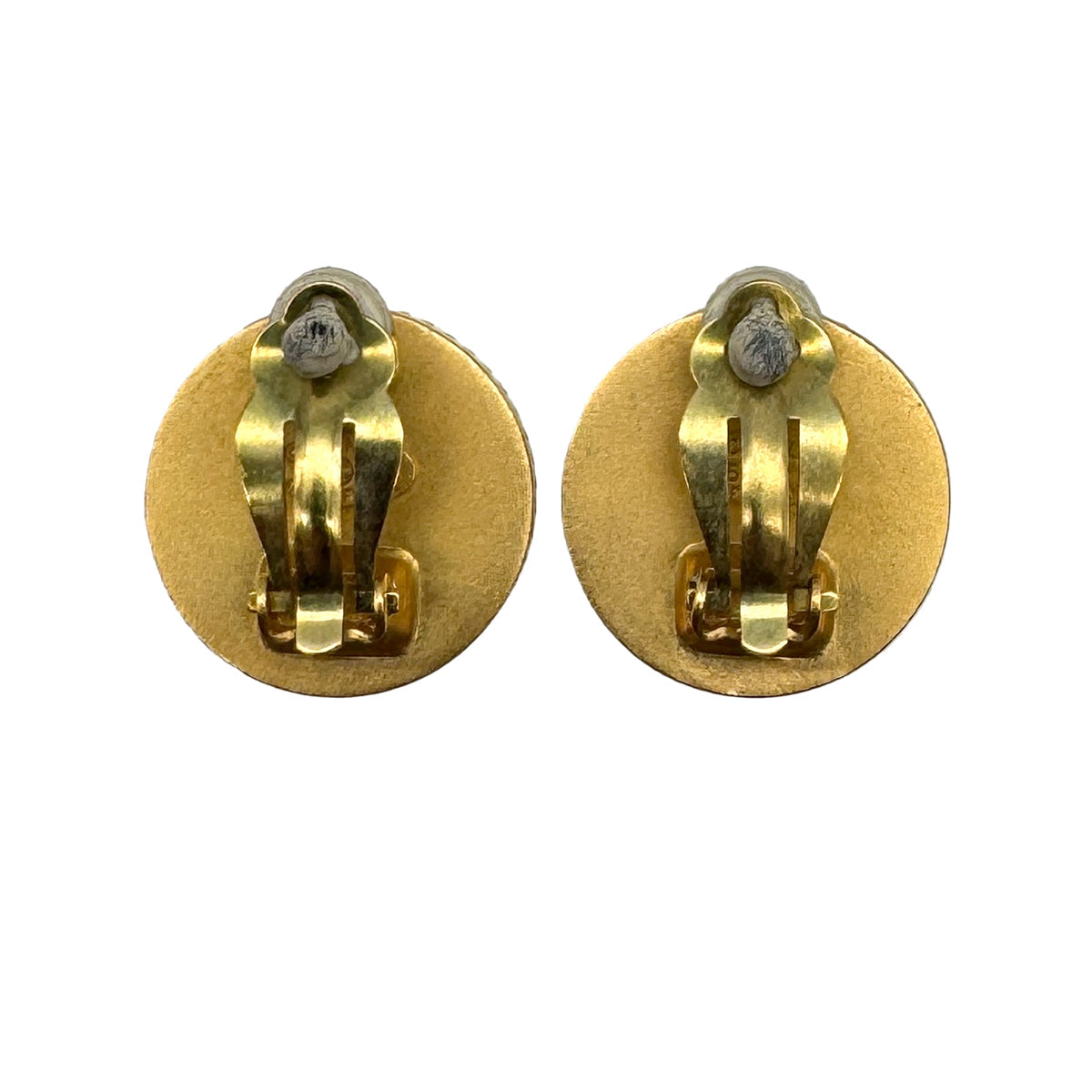 VINTAGE CHANEL EARRINGS COCOMARK BLACK GOLD ACCESSORY 95P 90319140