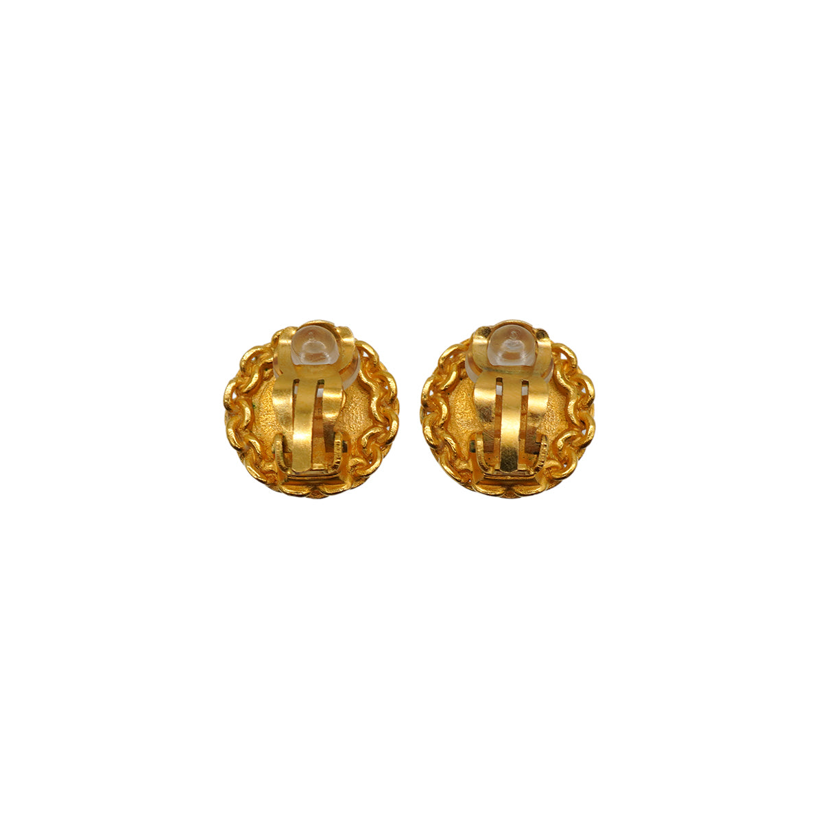 VINTAGE CHANEL EARRINGS COCOMARK CHAIN ACCESSORY 96A 90334177