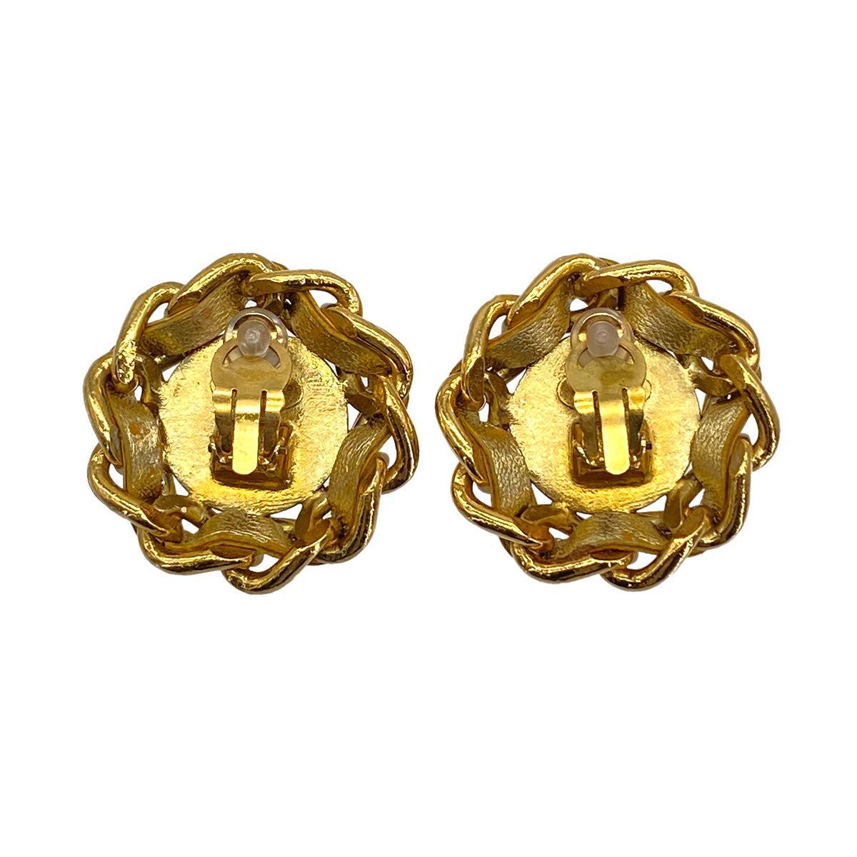 VINTAGE CHANEL EARRINGS COCOMARK CHAIN MOTIF ACCESSORY 29 90327615