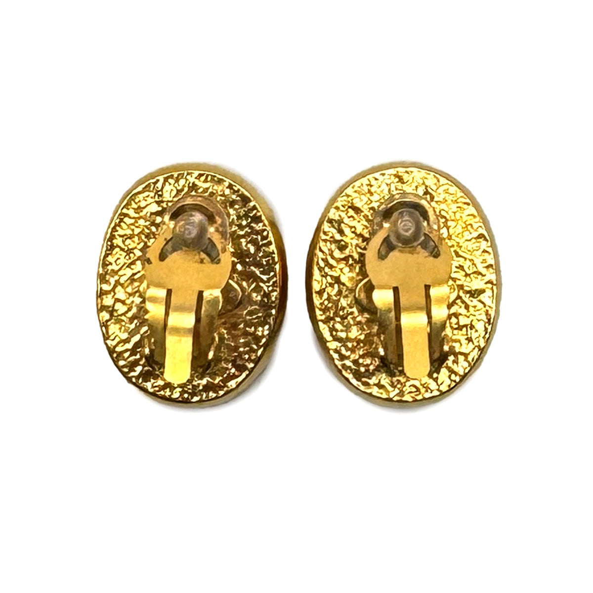VINTAGE CHANEL EARRINGS COCOMARK COLOR STONE GOLD ACCESSORY 93A 90319149