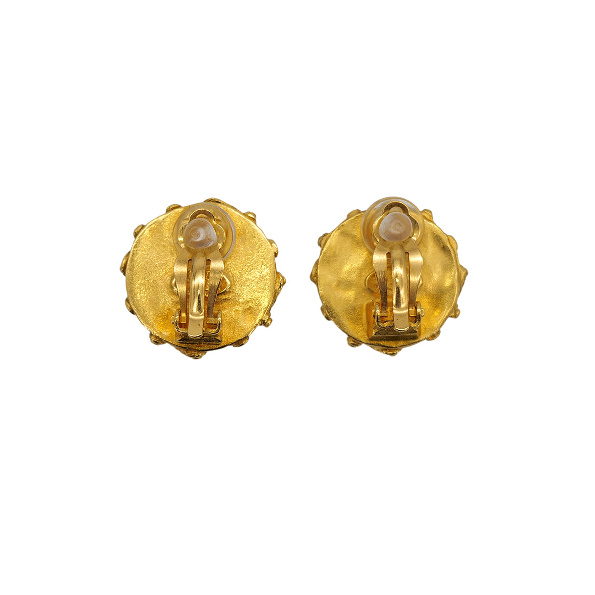 VINTAGE CHANEL EARRINGS COCOMARK FAUX PEARL GOLD ACCESSORY 94A 90319601