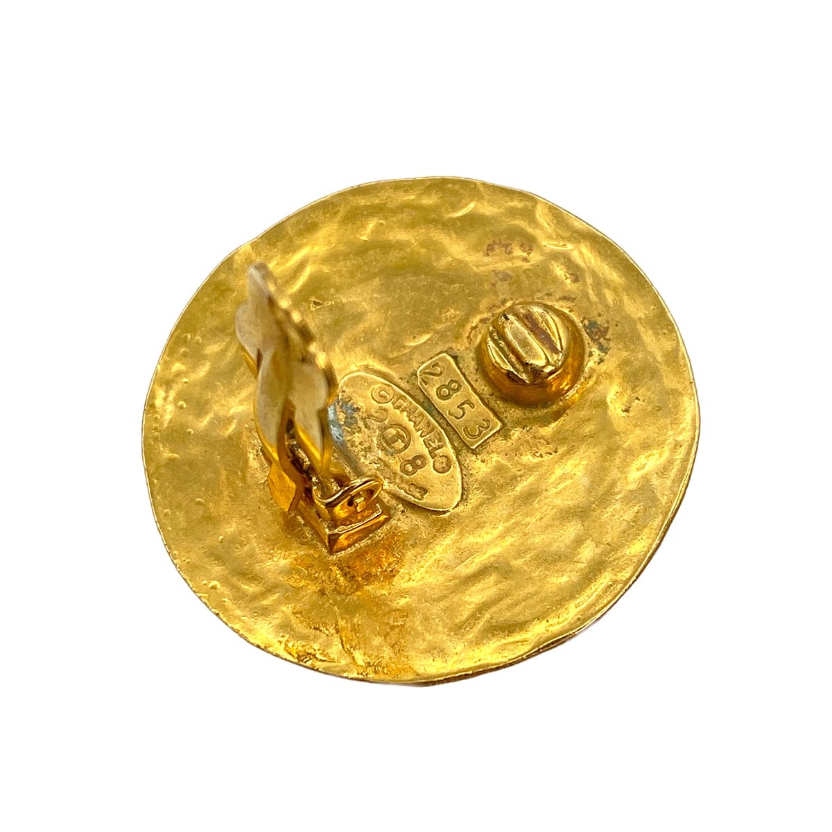 VINTAGE CHANEL EARRINGS COCOMARK GOLD ACCESSORY 28 90321052
