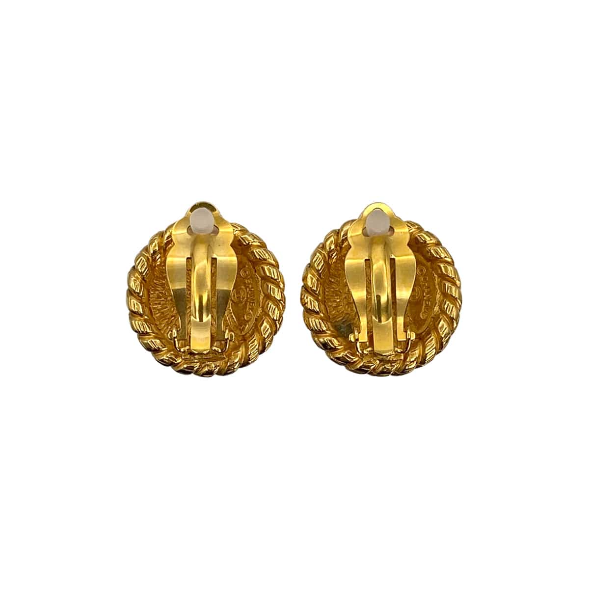 VINTAGE CHANEL EARRINGS COCOMARK GOLD ACCESSORY 90321101