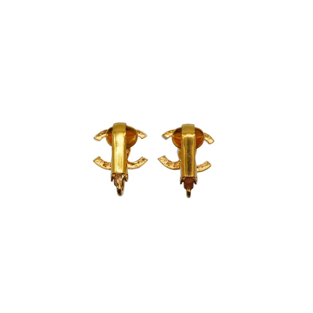 VINTAGE CHANEL EARRINGS COCOMARK GOLD ACCESSORY 90334180