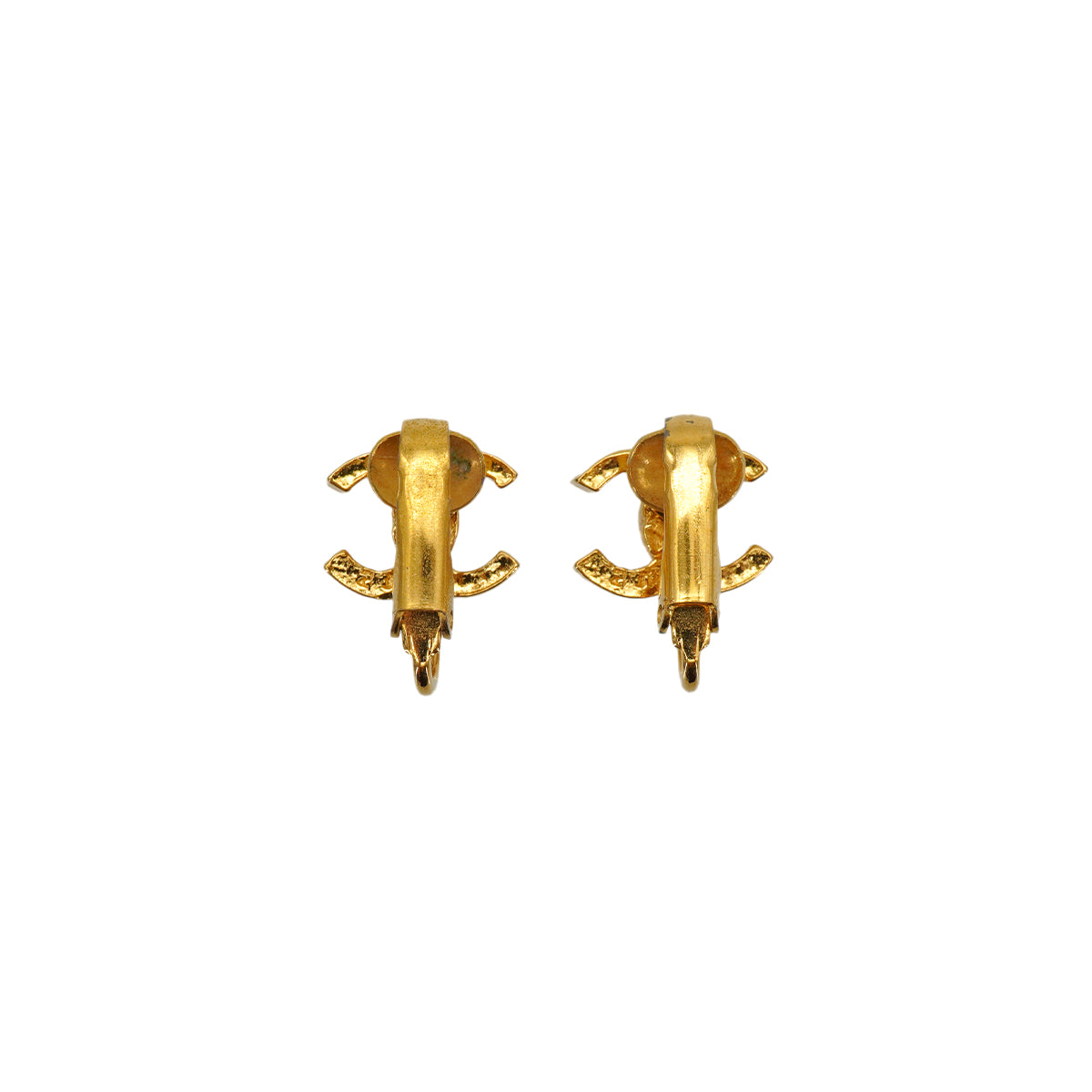 VINTAGE CHANEL EARRINGS COCOMARK GOLD ACCESSORY 90334885