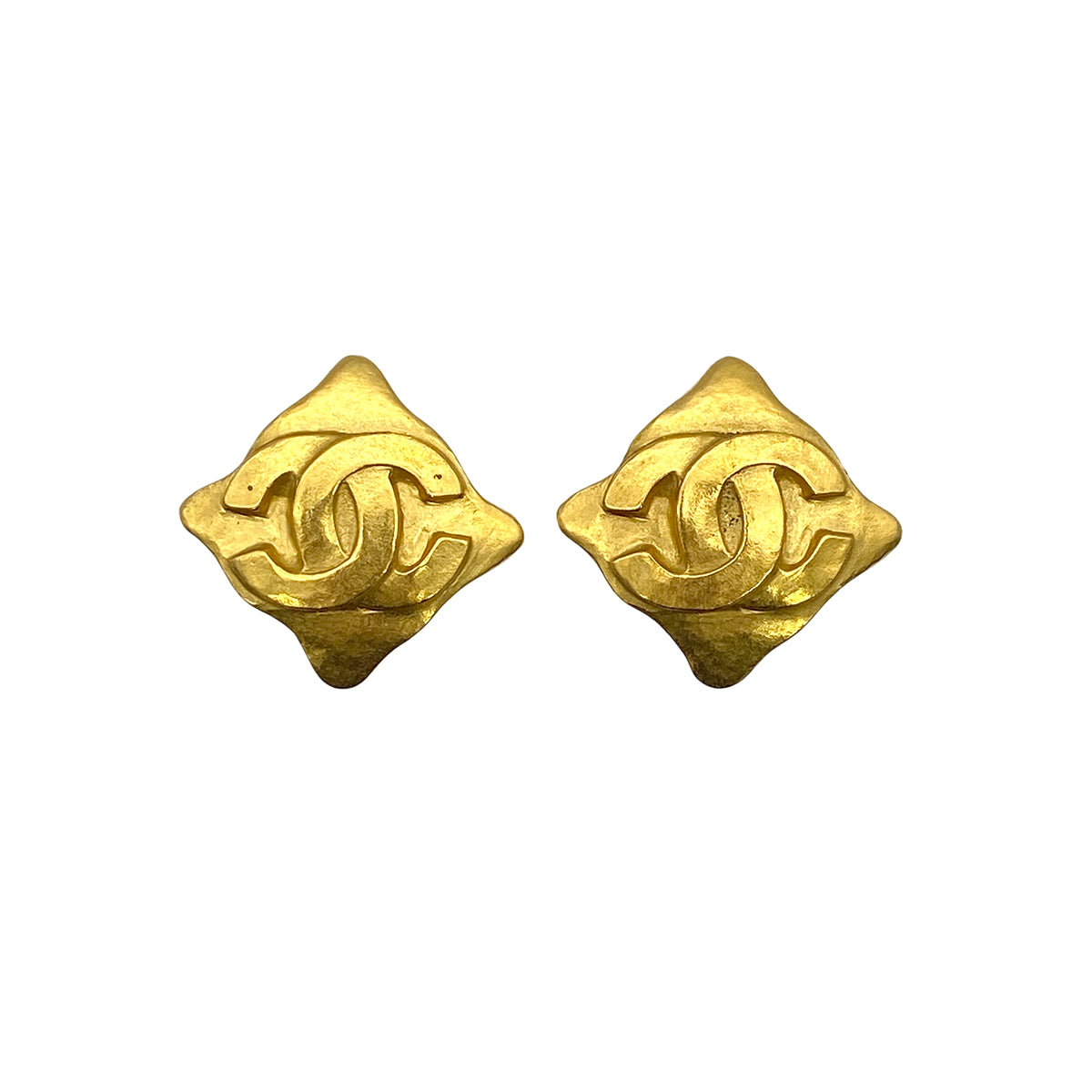 VINTAGE CHANEL EARRINGS COCOMARK GOLD ACCESSORY 95A 90319678
