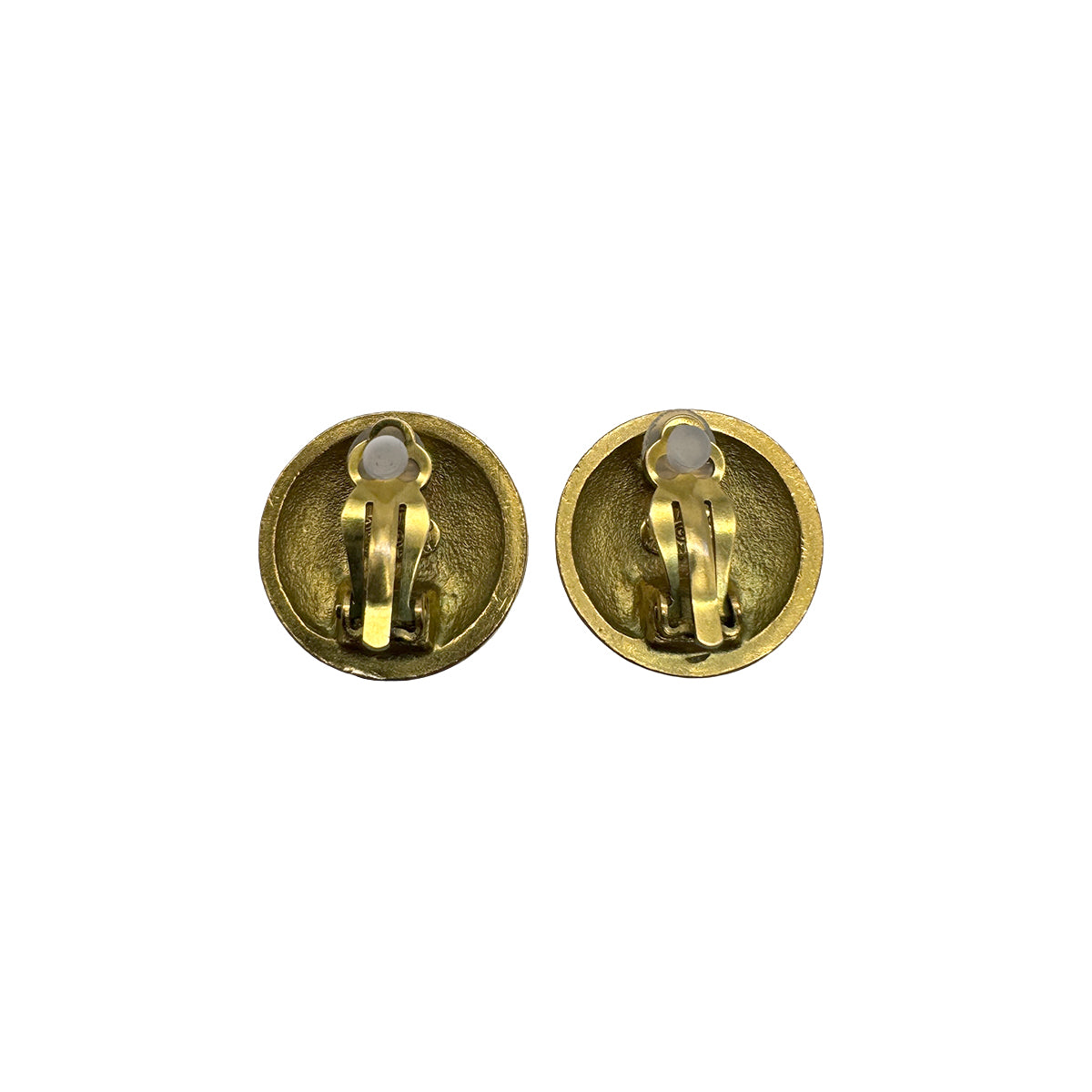 VINTAGE CHANEL EARRINGS COCOMARK GOLD ACCESSORY 95P 90328948