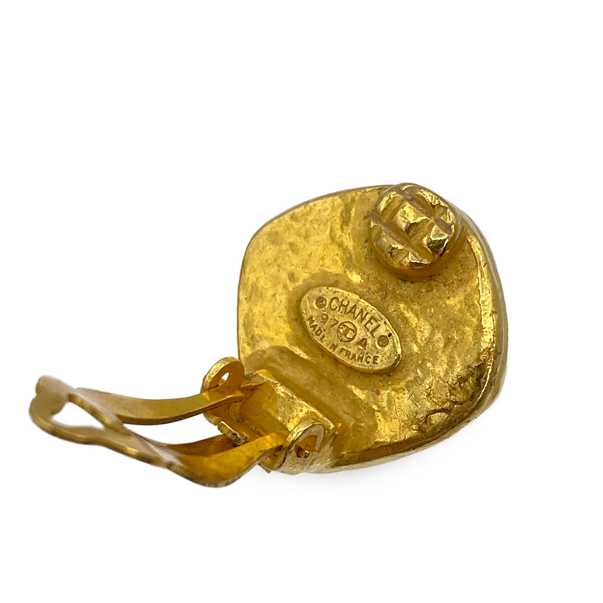 VINTAGE CHANEL EARRINGS COCOMARK GOLD ACCESSORY 97A 90321051