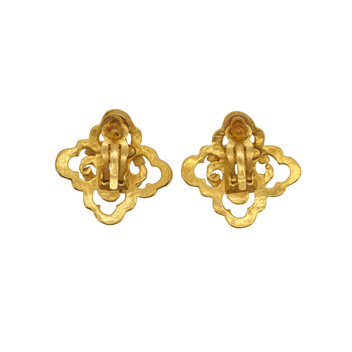 VINTAGE CHANEL EARRINGS COCOMARK GOLD ACCESSORY 97P 90324774