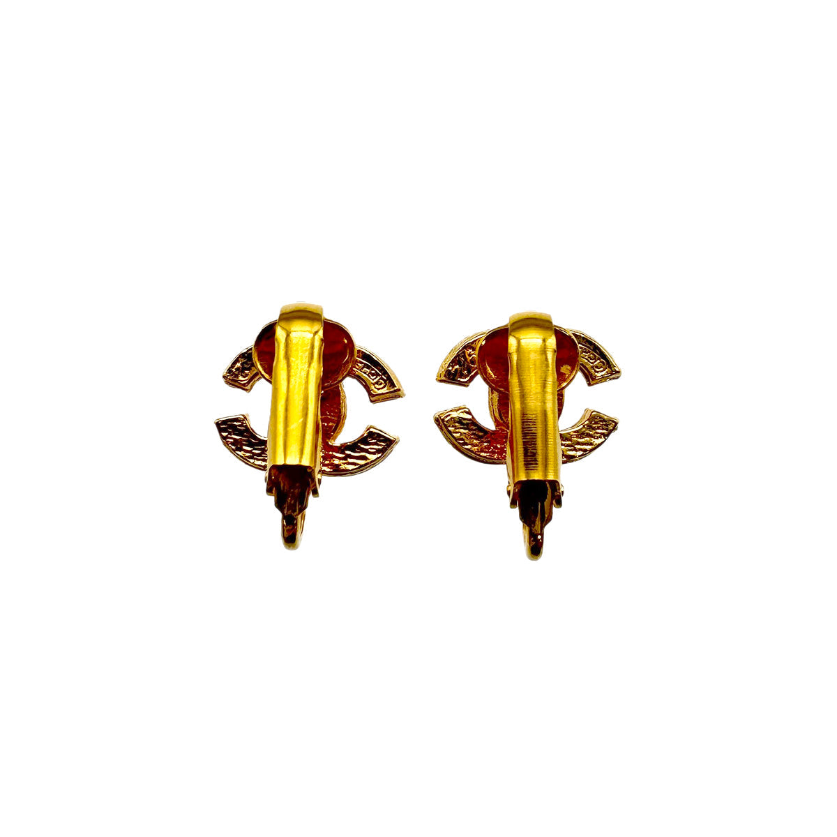VINTAGE CHANEL EARRINGS COCOMARK RHINESTONE ACCESSORY 90327113