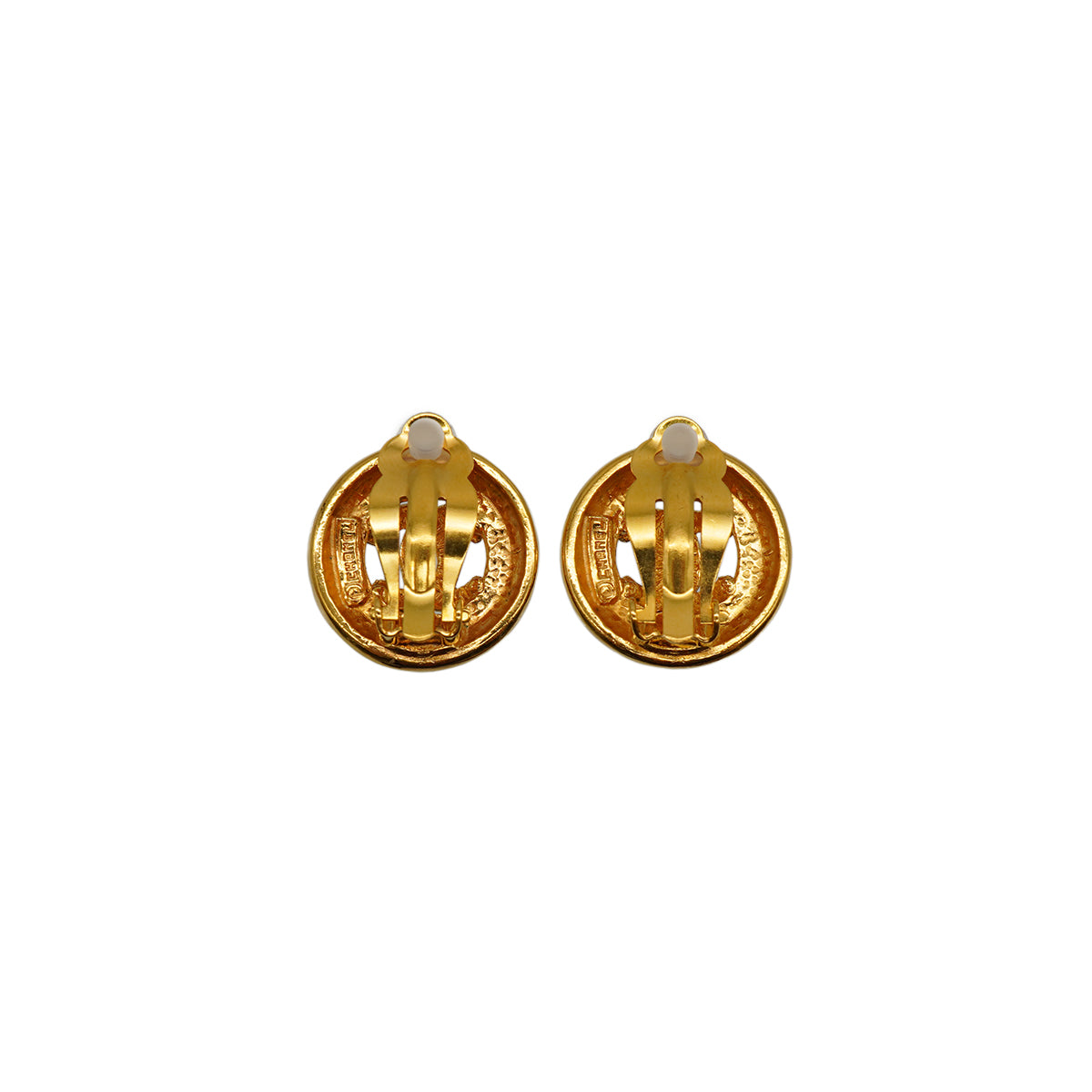 VINTAGE CHANEL EARRINGS COCOMARK ROUND ACCESSORY 90334174