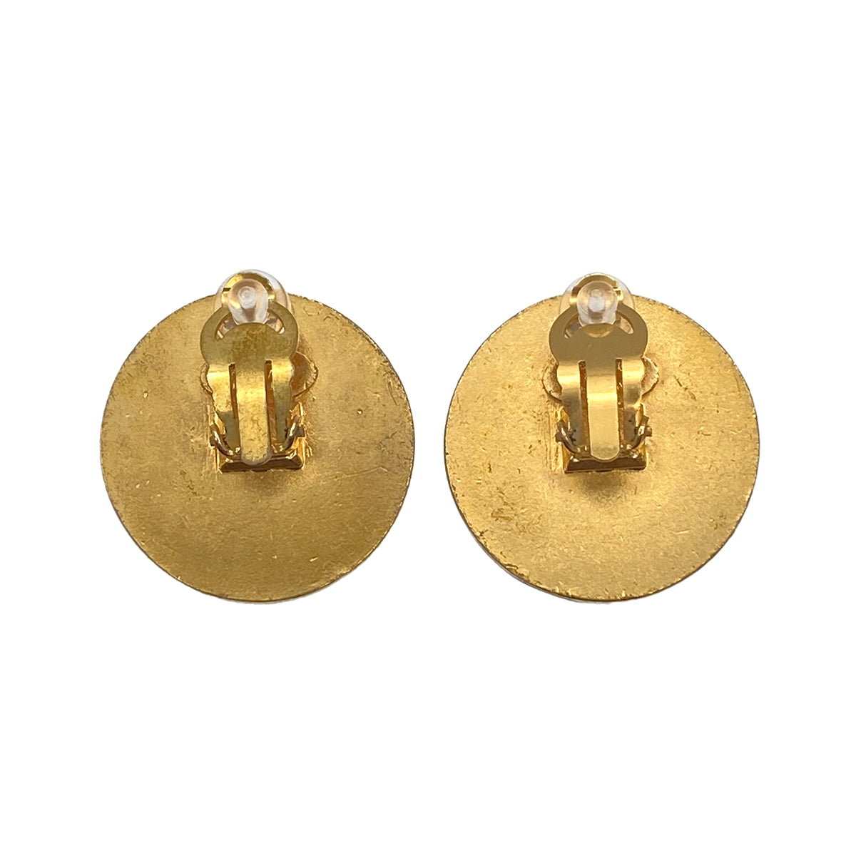 VINTAGE CHANEL EARRINGS COCOMARK ROUND ACCESSORY 93A 90326213