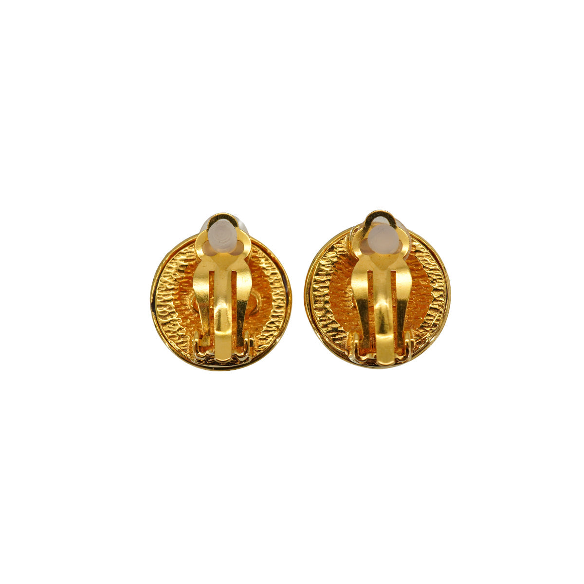 VINTAGE CHANEL EARRINGS COCOMARK ROUND ACCESSORY 93P 90335756