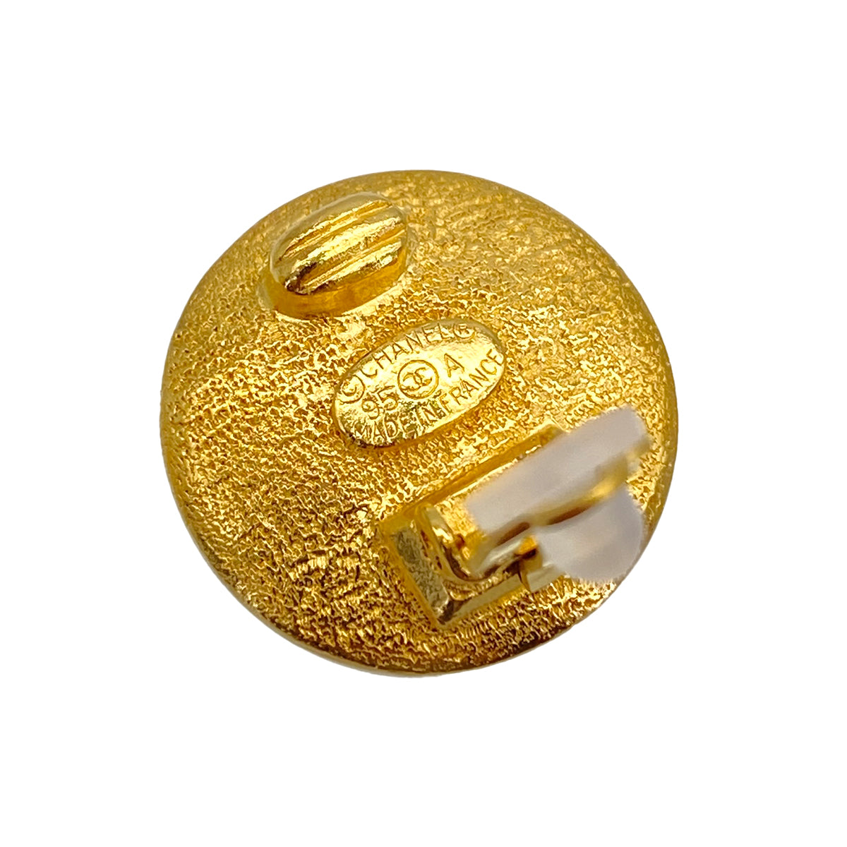 VINTAGE CHANEL EARRINGS COCOMARK ROUND ACCESSORY 95A 90327592