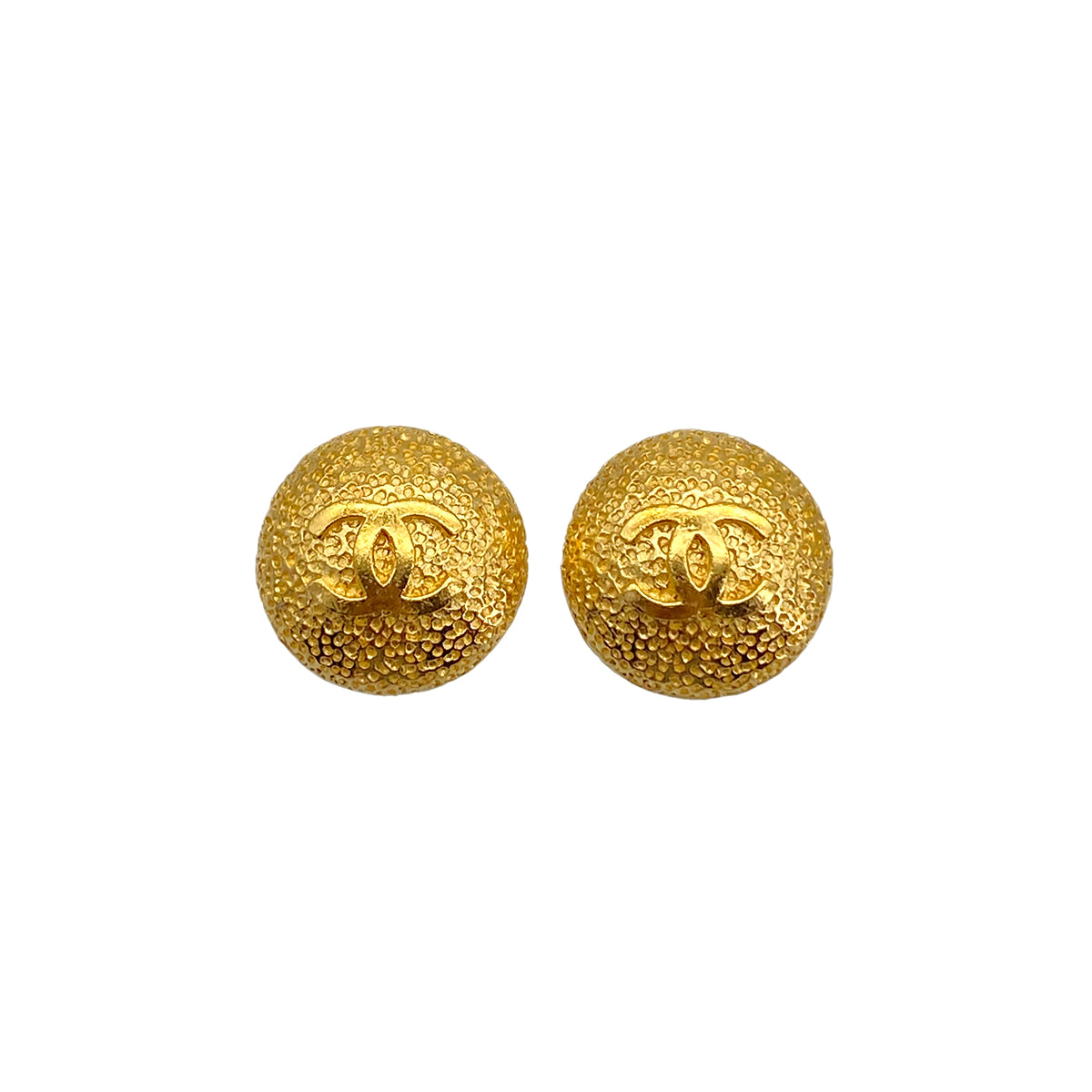 VINTAGE CHANEL EARRINGS COCOMARK ROUND ACCESSORY 96P 90327598