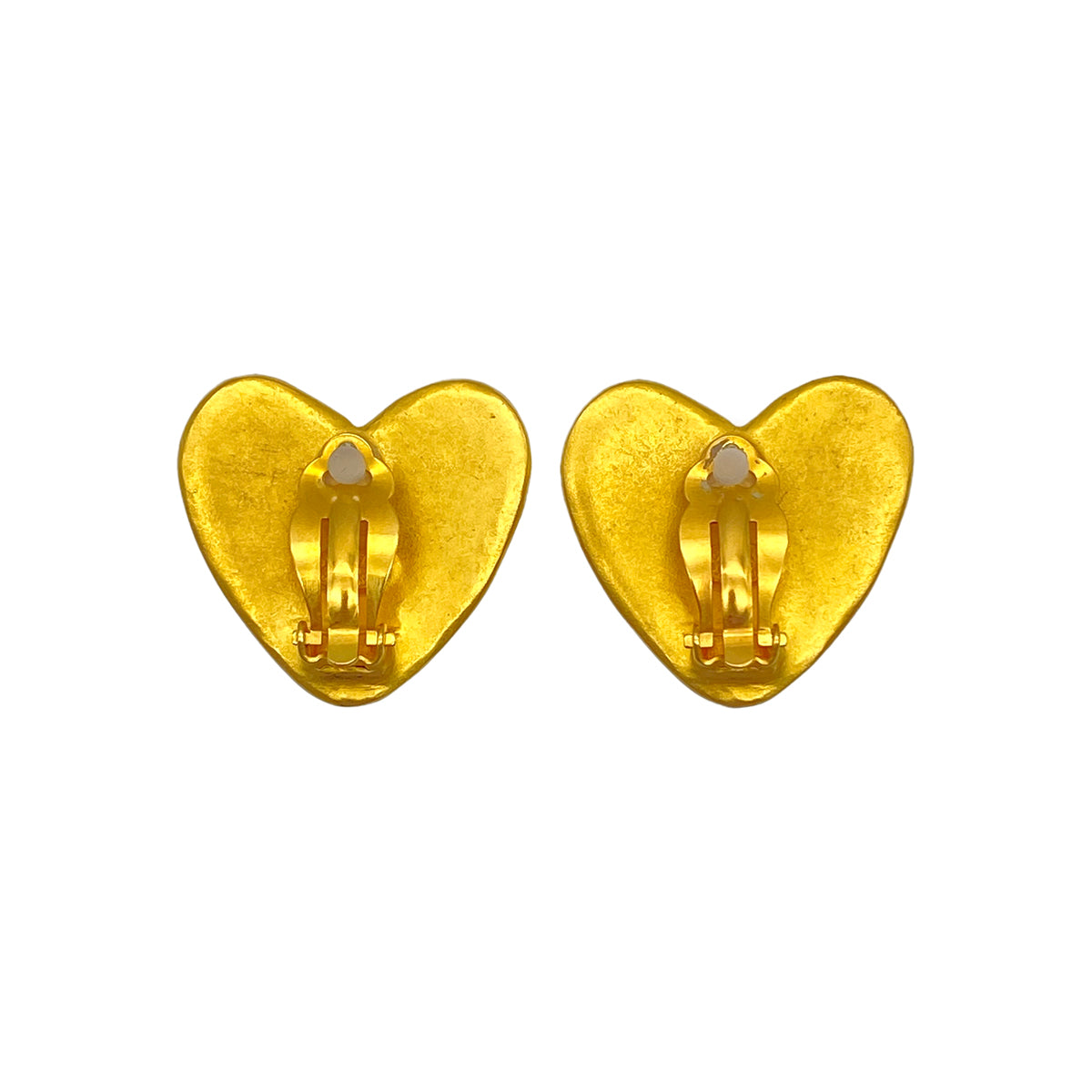 VINTAGE CHANEL EARRINGS HEART COCOMARK ACCESSORY 95P 90325353
