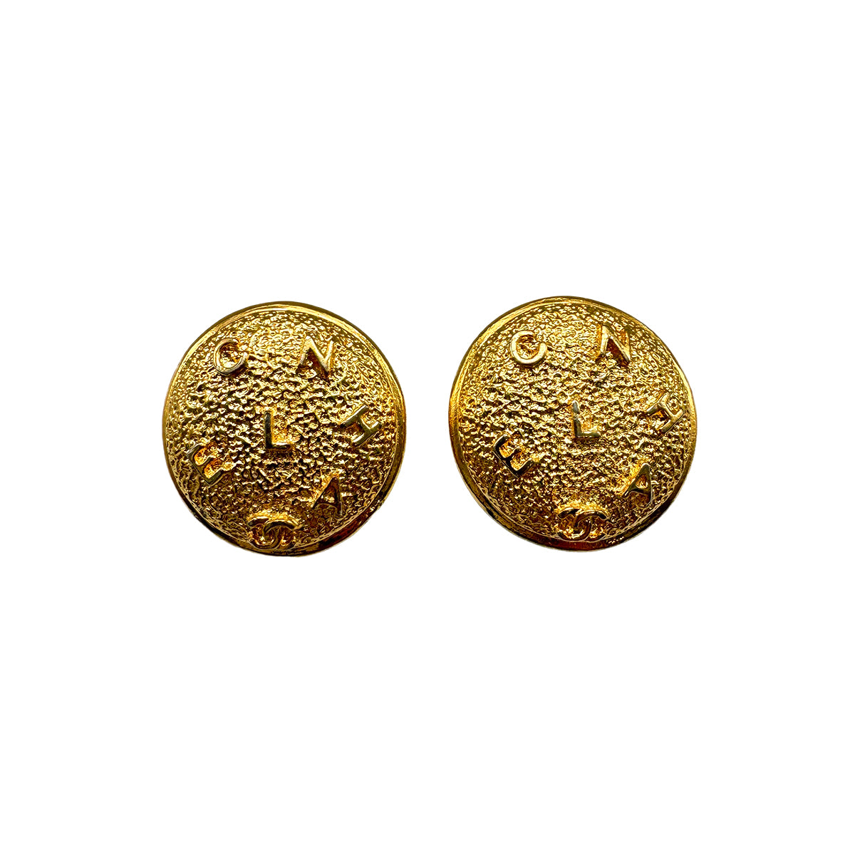 VINTAGE CHANEL EARRINGS LOGO ROUND ACCESSORY 90326862