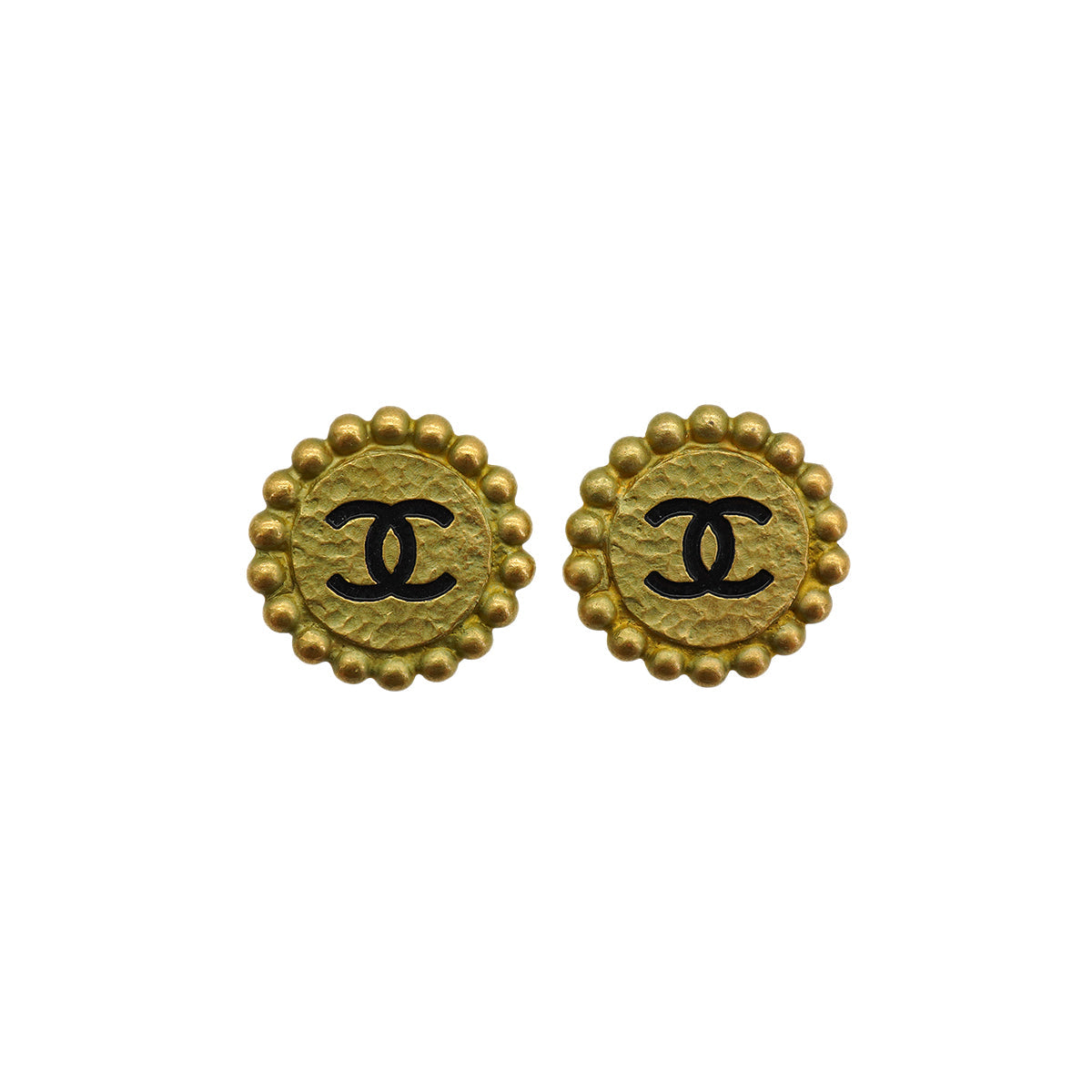 VINTAGE CHANEL EARRINGS ROUND COCOMARK ACCESSORY 94P 90334996