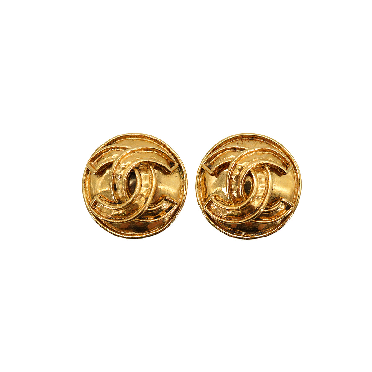 VINTAGE CHANEL EARRINGS ROUND COCOMARK ACCESSORY 94P 90335639