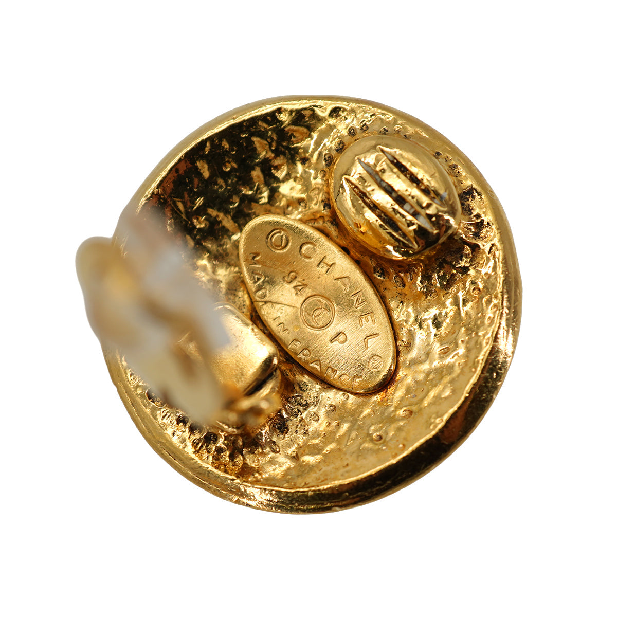 VINTAGE CHANEL EARRINGS ROUND COCOMARK ACCESSORY 94P 90335639