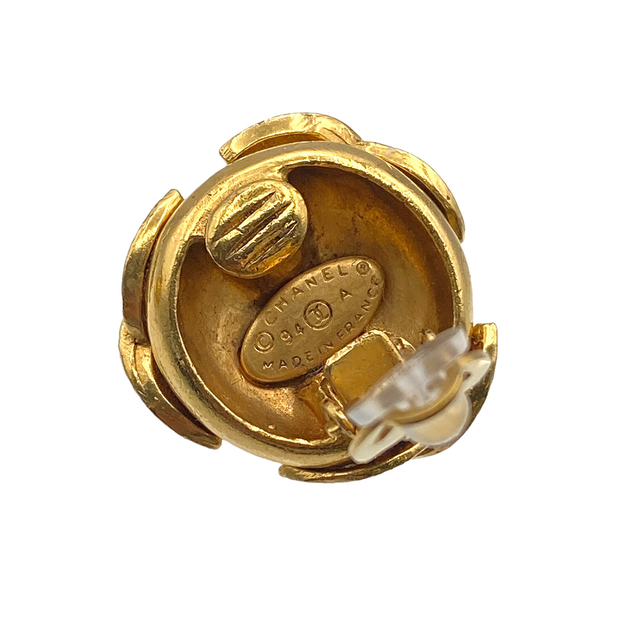 VINTAGE CHANEL EARRINGS TRIPLE COCOMARK ACCESSORY 94A 90326225