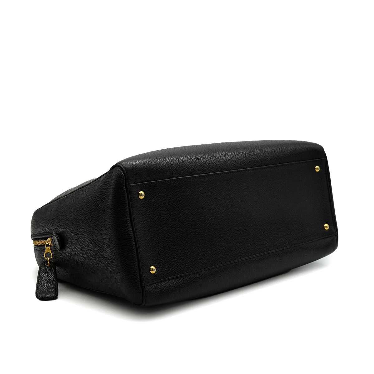 VINTAGE CHANEL COCOMARK CHAIN SHOULDER BAG BLACK CAVIAR SKIN GOLD HARDWARE 90346137