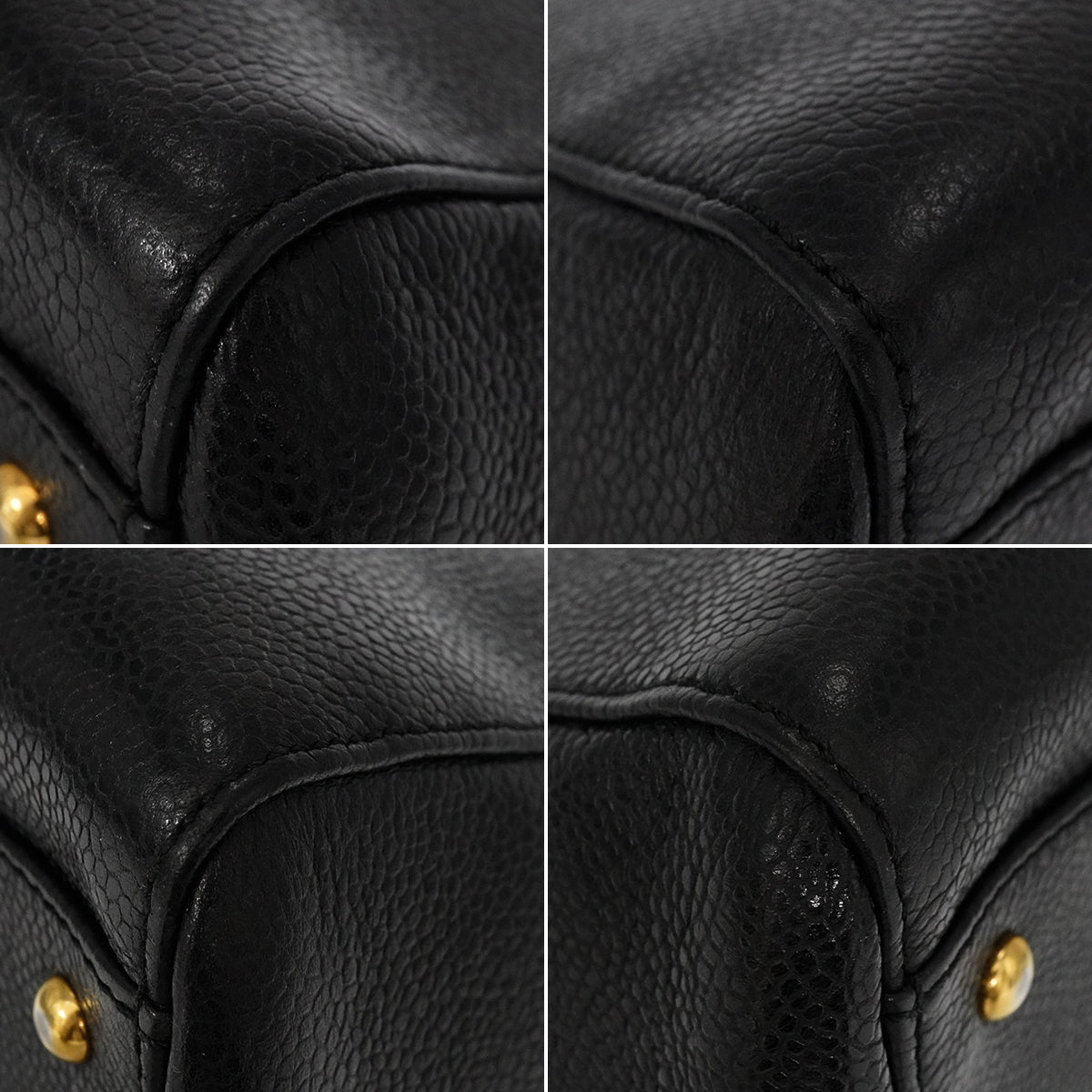 VINTAGE CHANEL COCOMARK CHAIN SHOULDER BAG BLACK CAVIAR SKIN GOLD HARDWARE 90346137