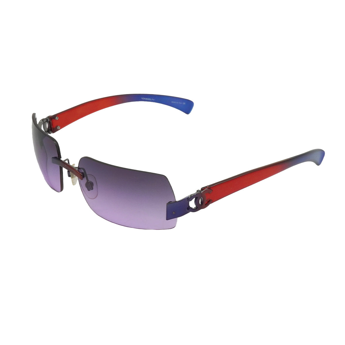 VINTAGE CHANEL LOGO COCOMARK SUNGLASSES PURPLE EYEWEAR 90338262