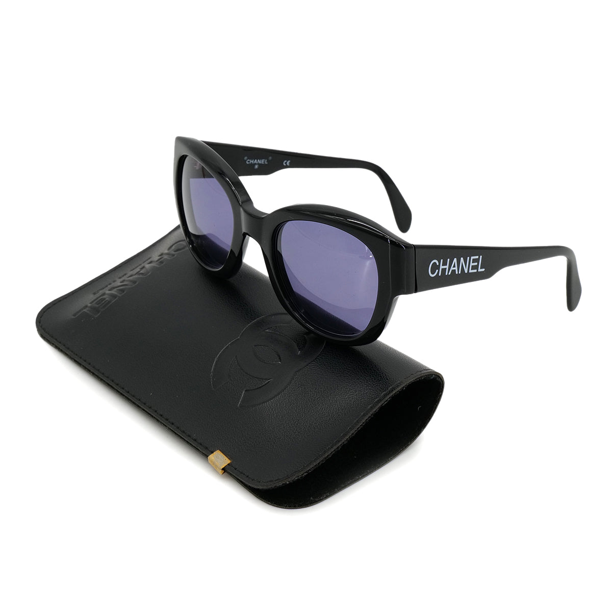 VINTAGE CHANEL LOGO SUNGLASSES BLACK EYEWEAR 90325297