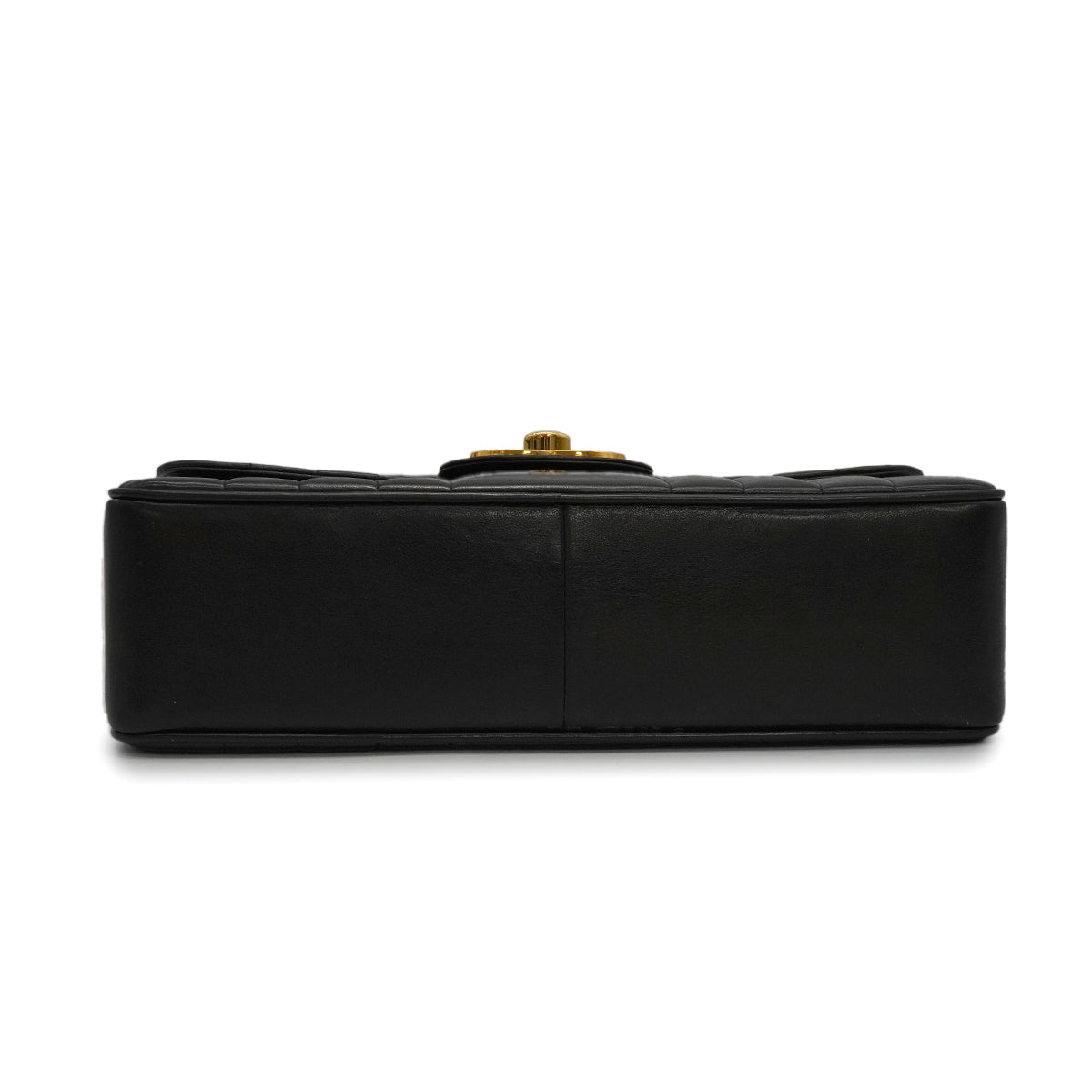 VINTAGE CHANEL MADEMOISELLE CHAIN SHOULDER BAG BLACK LAMB SKIN GOLD HARDWARE 90341916