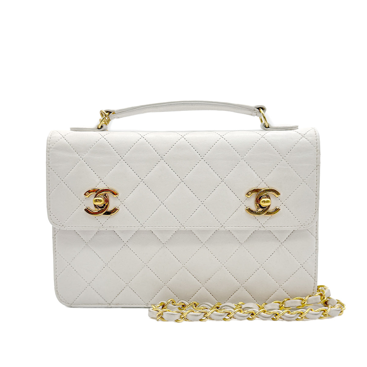 VINTAGE_CHANEL_MATELASSE_2WAY_CHAIN_SHOULDER_BAG_WHITE_LAMB_SKIN_GOLD_HARDWARE_90317284_japan